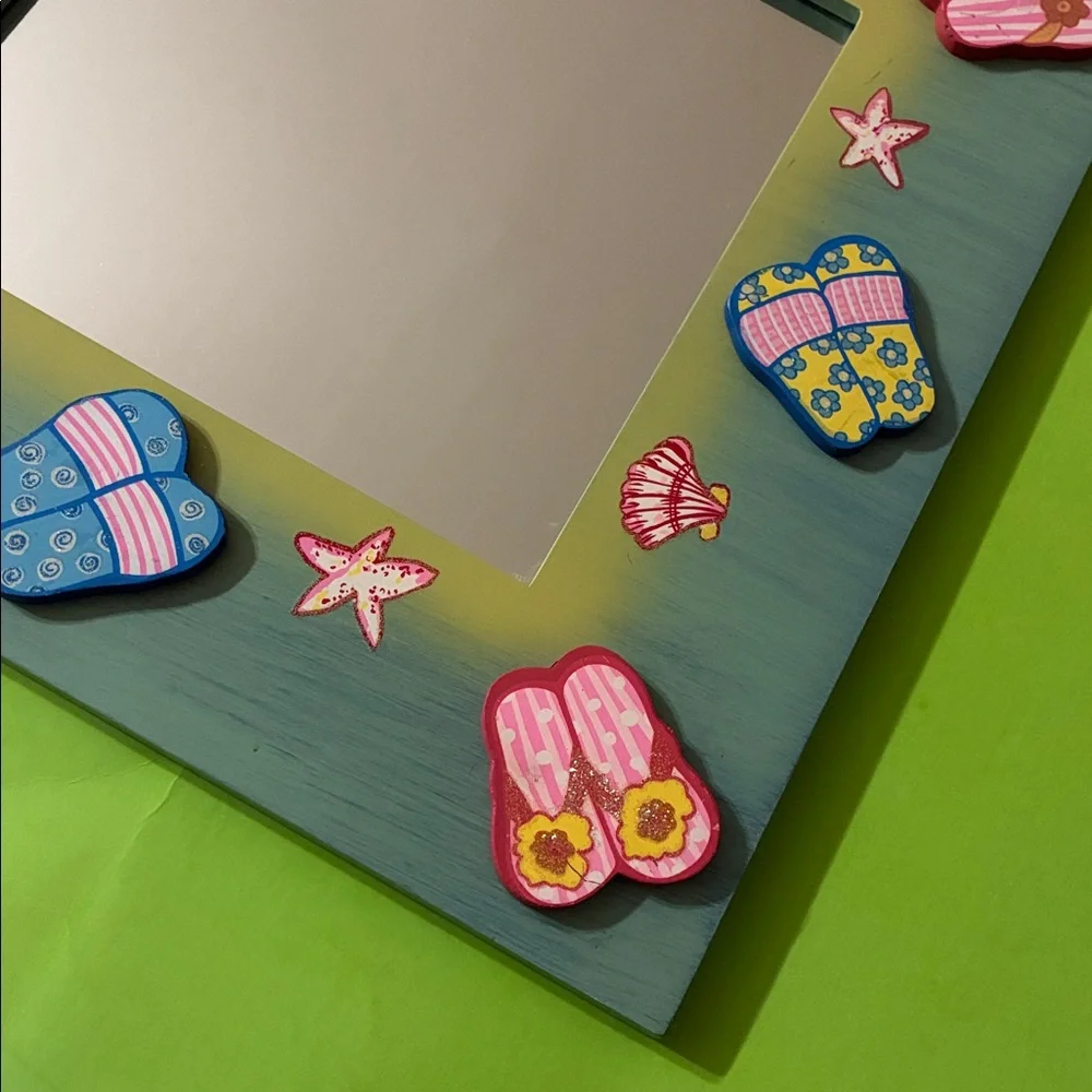 Summertime Flip-flops & Seashells Mirror